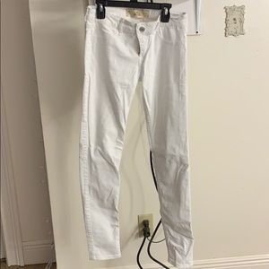 White Hollister Super Skinny Jeans